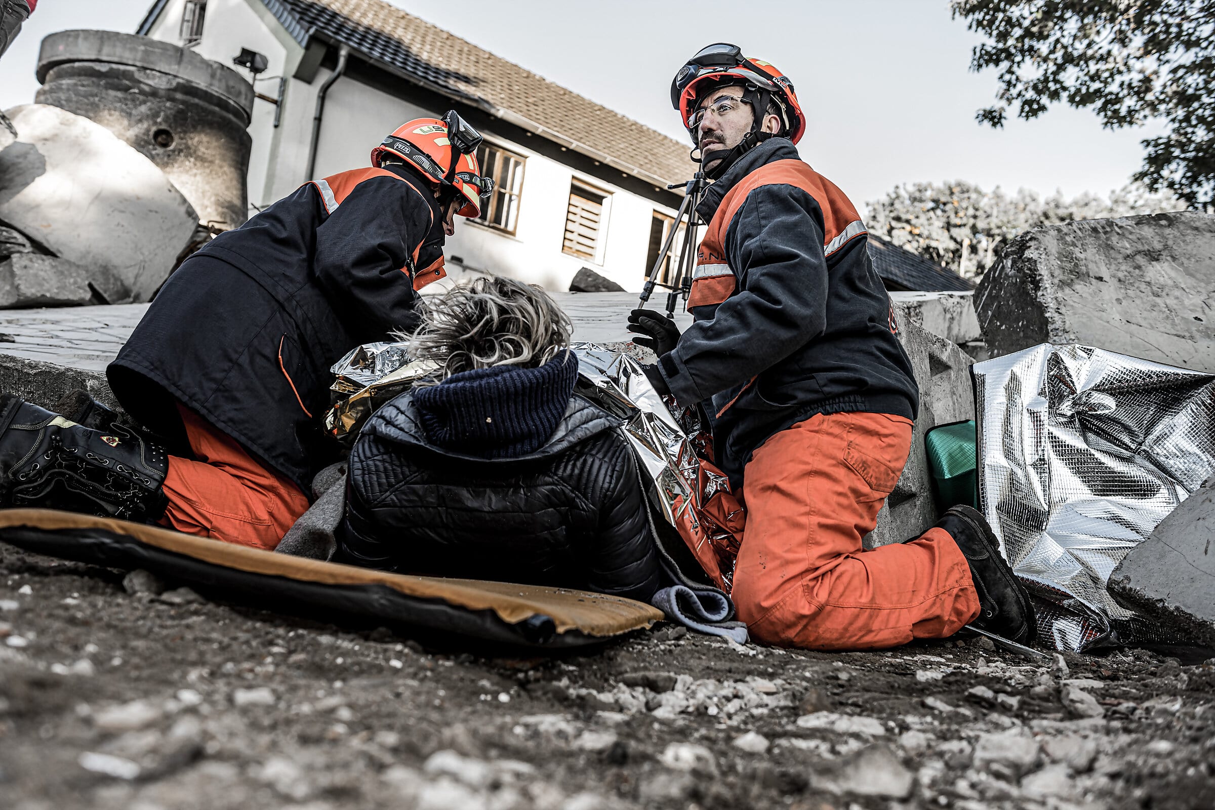 Rettung Verschütteter aus dem Trümmerfeld